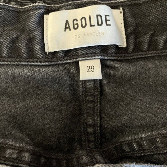 Agolde High Rise Skinny Jeans 29 Gray Distressed Vintage Stretch Denim - Picture 7 of 9